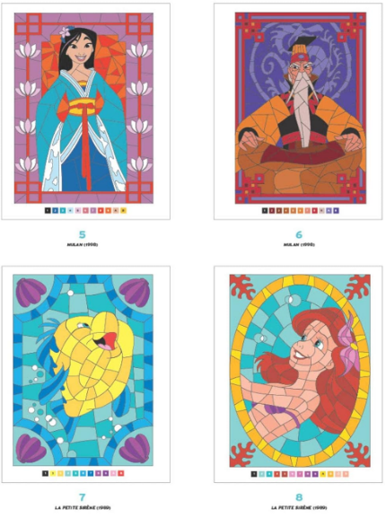 Livre Disney Hachette Coloriages Mystères Vitraux