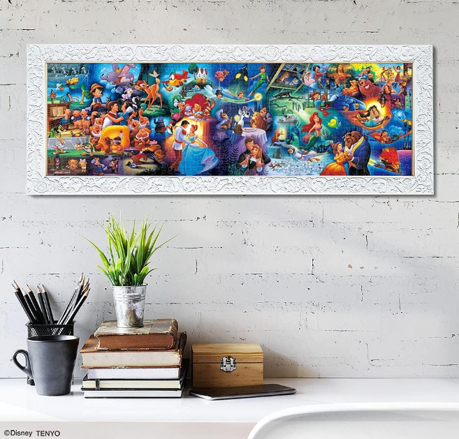 Puzzle panorama Disney Tenyo 456 pièces Les célèbres scènes (petites pièces)