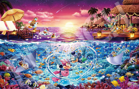 Puzzle Disney Epoch 1000 pièces Michey et ses amis Voyage Tropical