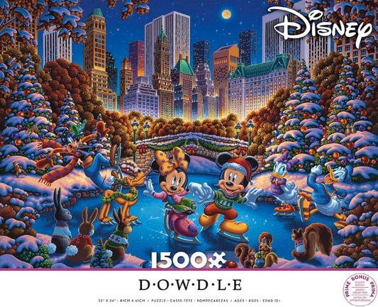 Puzzle Disney Ceaco Dowdle 1500 pièces Mickey and friends Patinage à Central Park