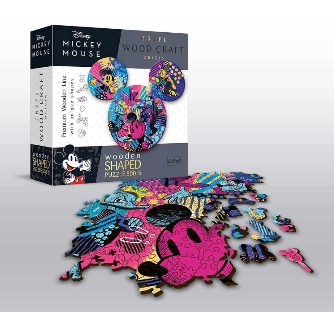 Puzzle Trefl en bois 500 pièces+ 5 Mickey wood craft