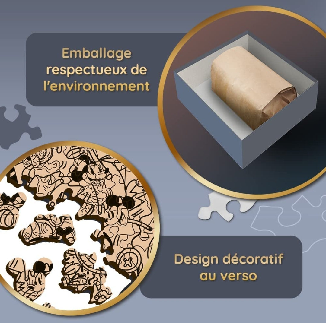 Puzzle Trefl en bois 500 pièces+ 5 Mickey wood craft