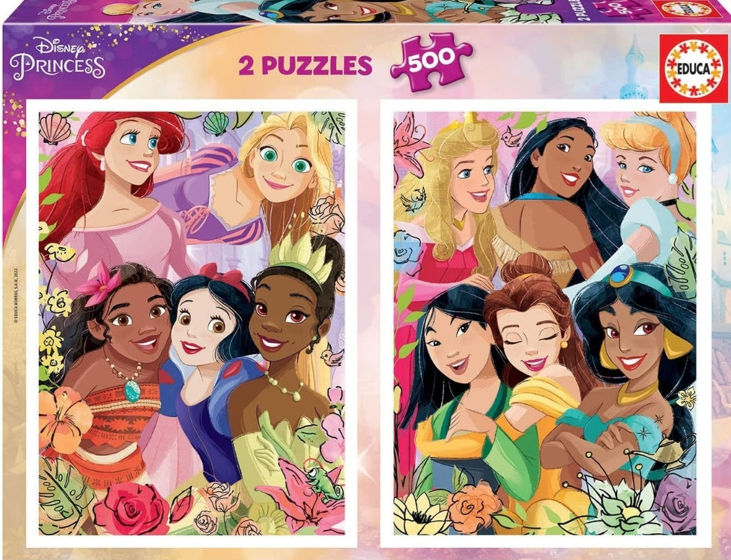Puzzle Disney Educa 2 x 500 pièces Princesses Disney
