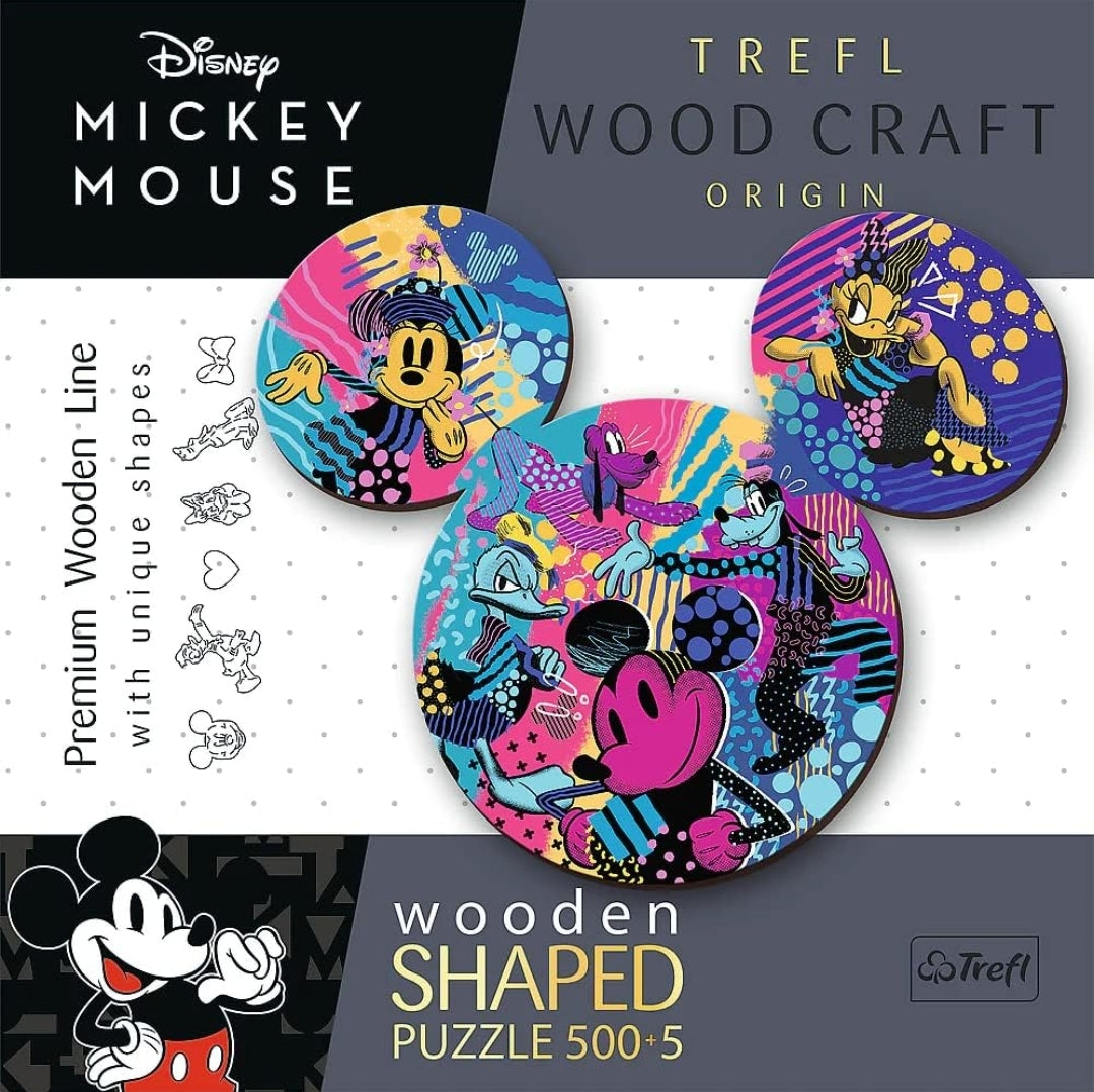 Puzzle Trefl en bois 500 p.+ 5 Mickey wood craft
