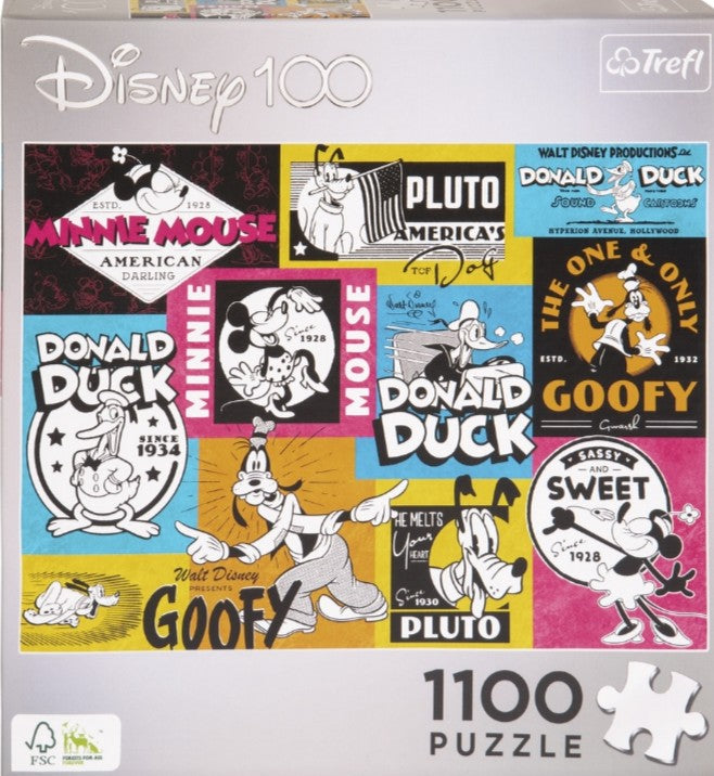 Puzzle Disney 100 Trefl 1100 pièces iconics posters