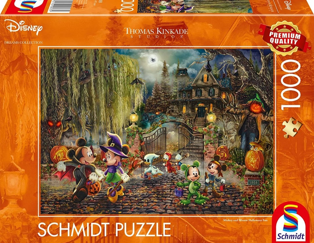 Puzzle Disney Schmidt 1000 pièces Mickey et Minnie Halloween fun