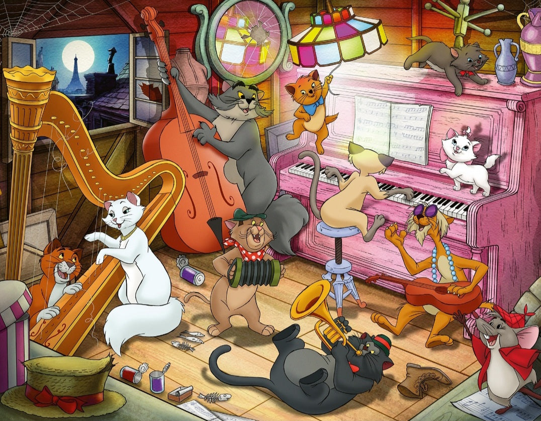 Puzzle Disney Ravensburger 1000 pièces Les Aristochats