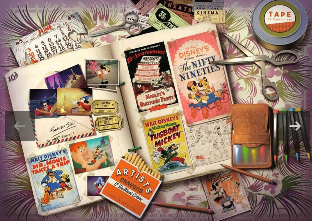 Puzzle Disney Ravensburger 1000 pièces Mickey anniversaire 1940