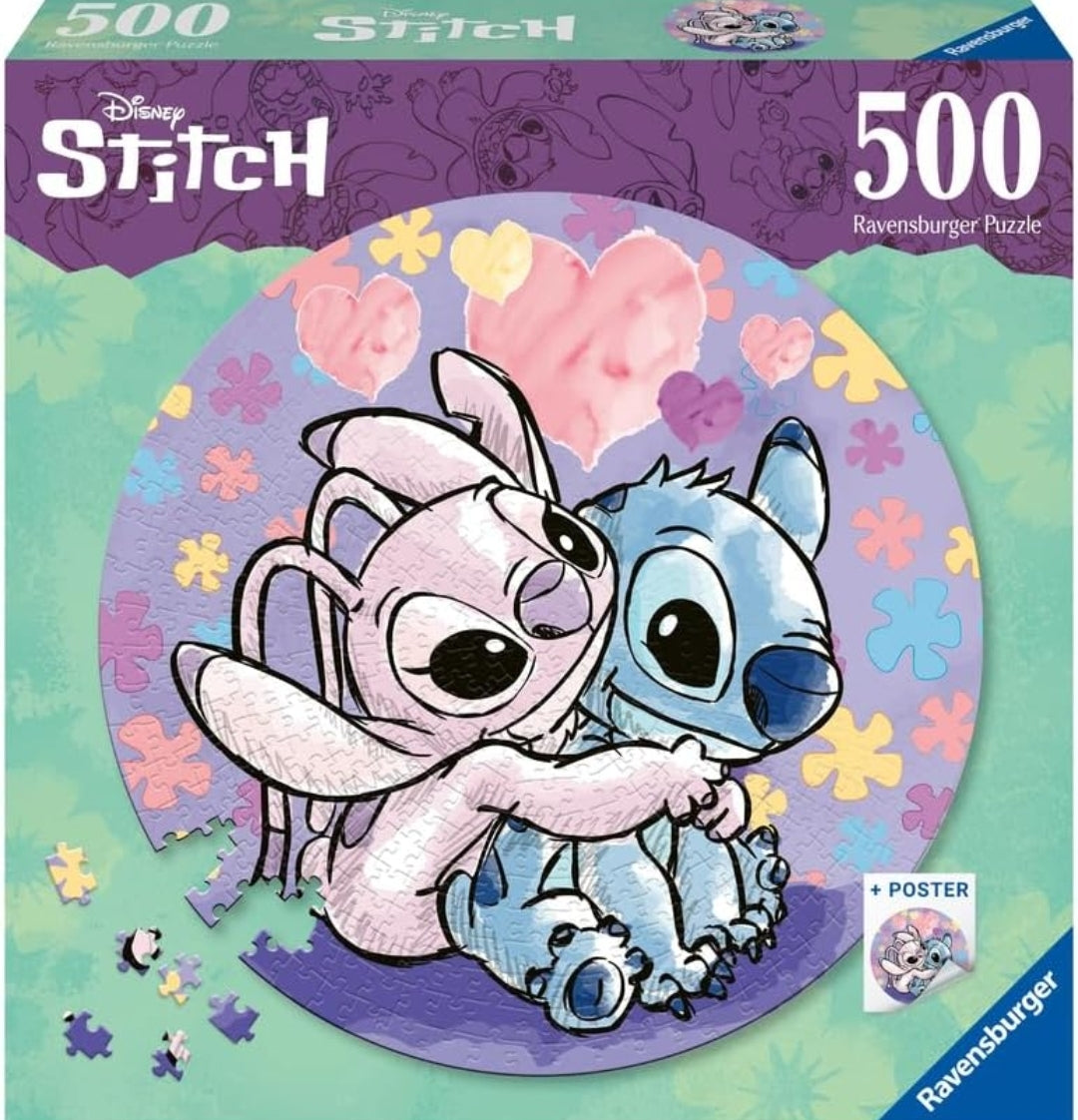 Puzzle rond Disney Ravensburger 500 pièces Stitch