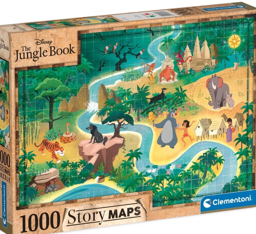 Puzzle Disney Clementoni 1000 pièces Le livre de la jungle Story Maps