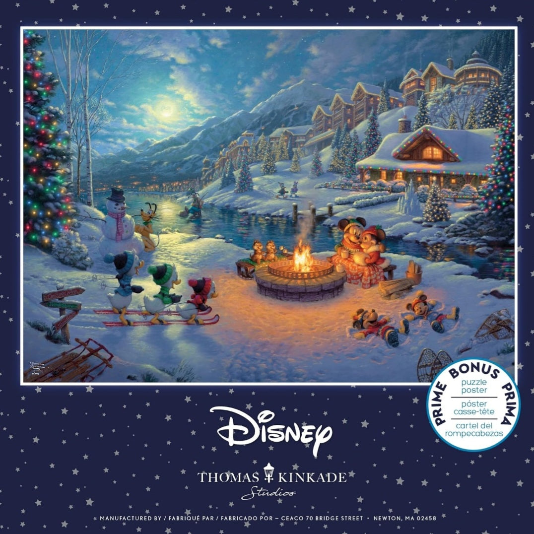 Puzzle Disney Ceaco 1000 pièces Mickey et Minnie Christmas Lodge