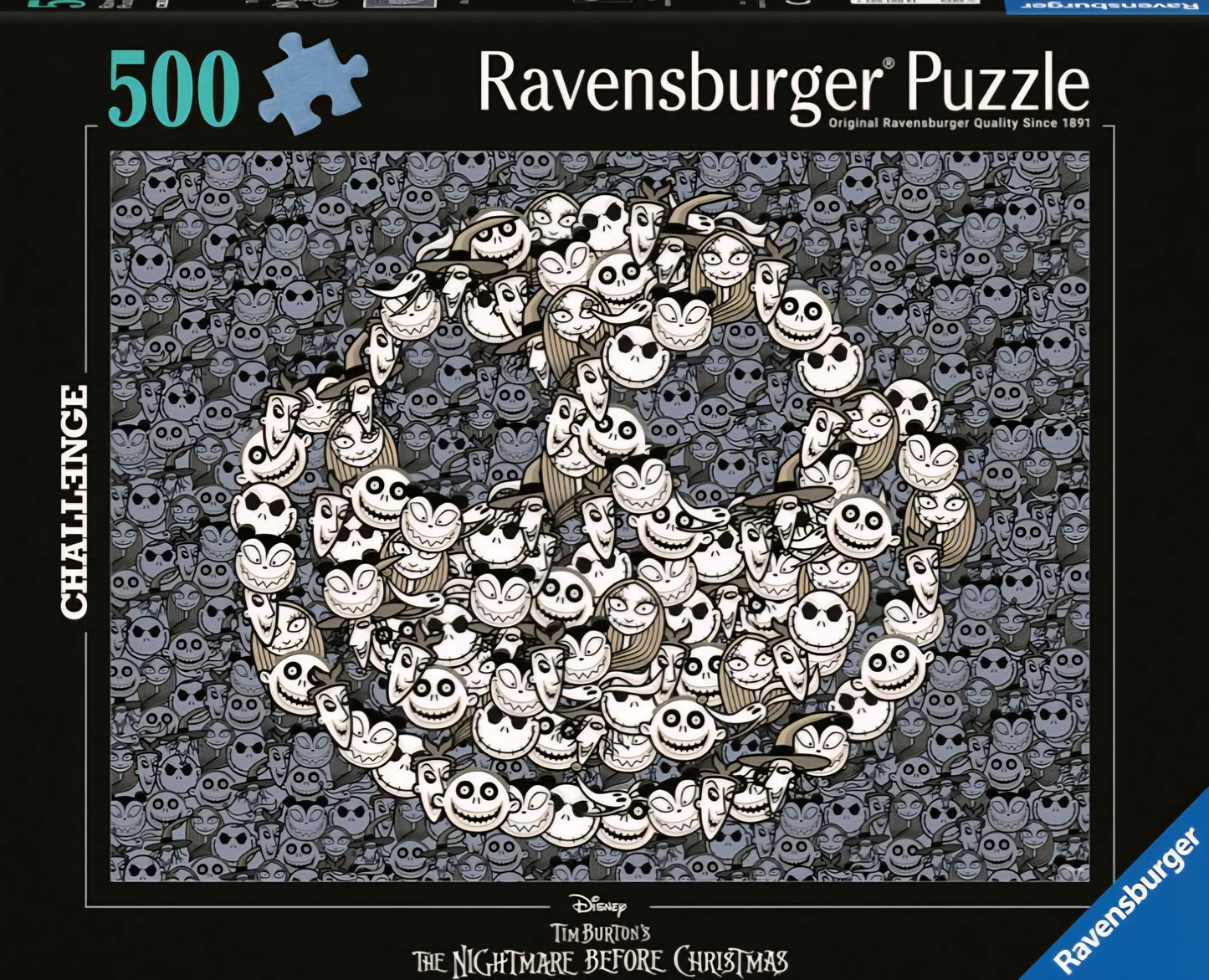 Puzzle Disney Ravensburger 500 pièces Nightmare Before Christmas Challenge