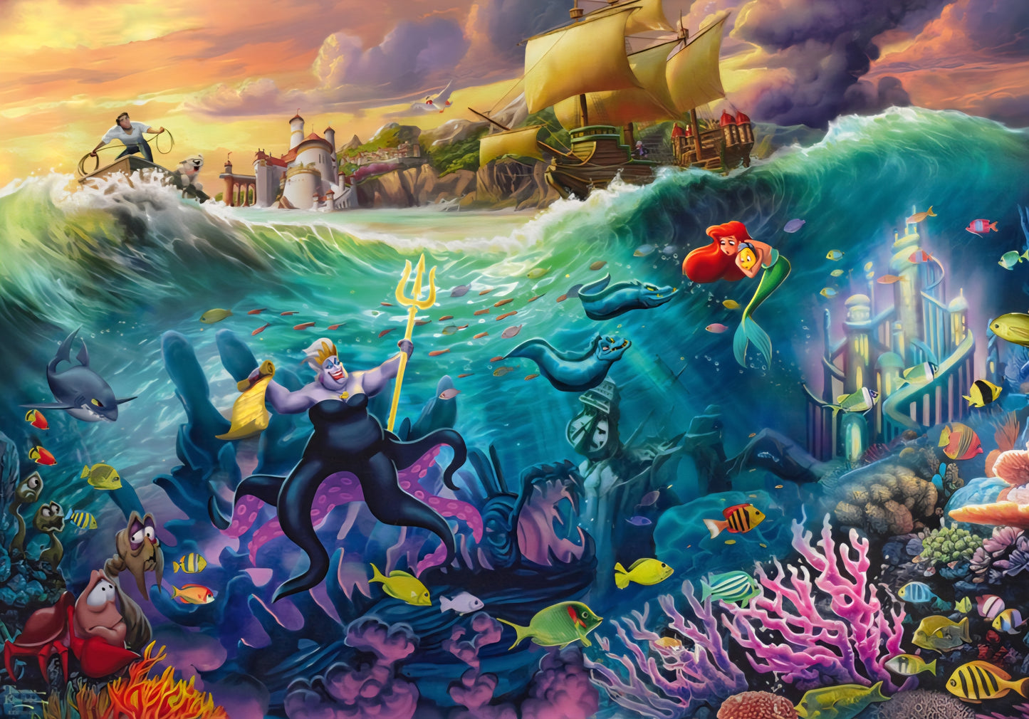 Puzzle Disney Schmidt 1000 pièces Ariel, Ursula