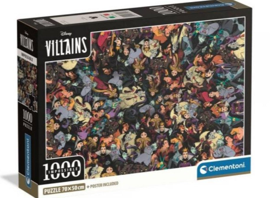 Puzzle Disney Clementoni 1000 pièces Vilains impossible