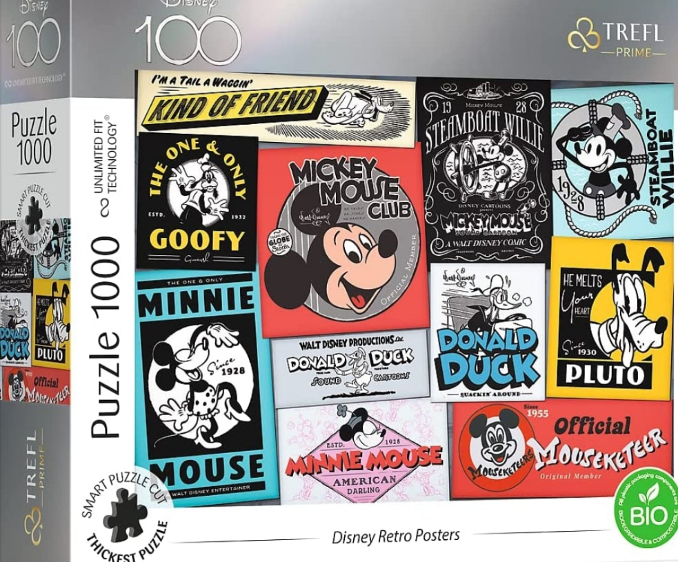Puzzle Disney Trefl 1000 pièces Disney retro posters