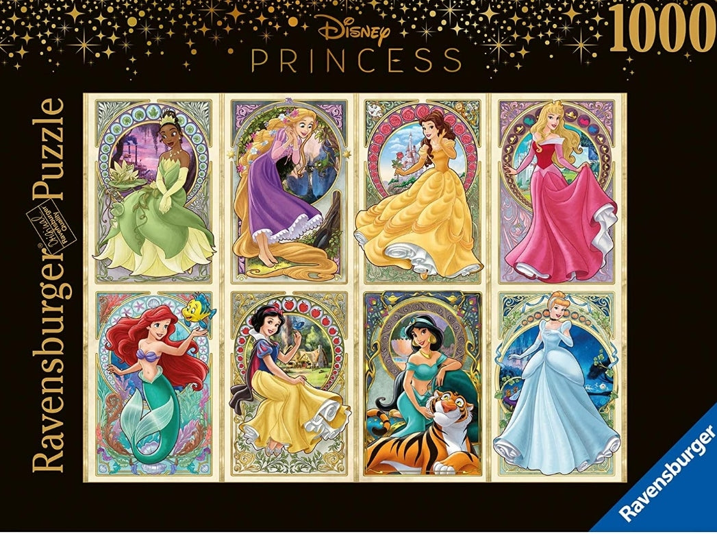 Puzzle Disney Ravensburger 1000 pièces Princesses Art Nouveau