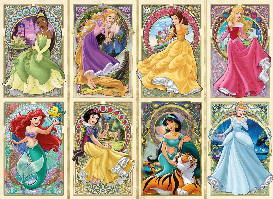 Puzzle Disney Ravensburger 1000 pièces Princesses Art Nouveau