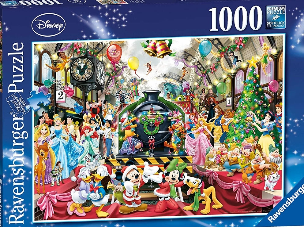 Puzzle Disney Ravensburger 1000 pièces Train de Noël - Tous à bord