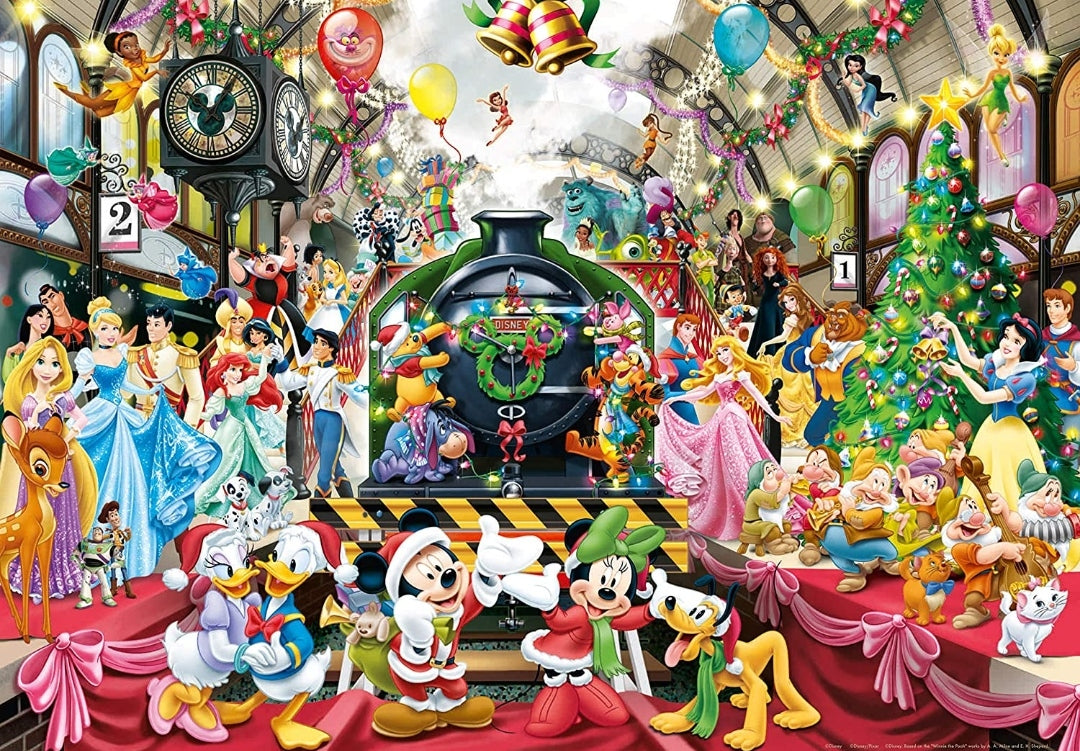 Puzzle Disney Ravensburger 1000 pièces Train de Noël - Tous à bord