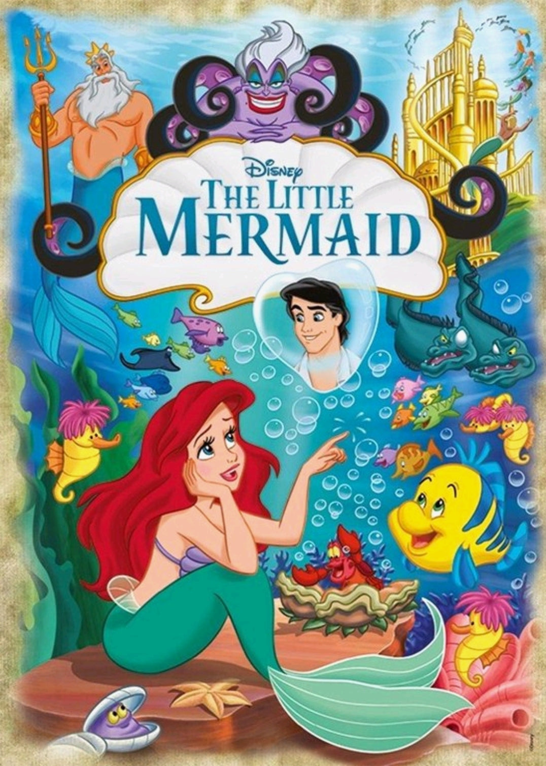 Puzzle Disney Jumbo 1000 pièces Ariel la petite sirène