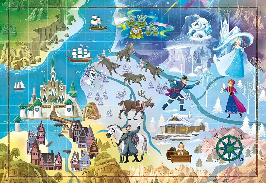Puzzle Disney Clementoni 1000 pièces La Reine des neiges Story Maps