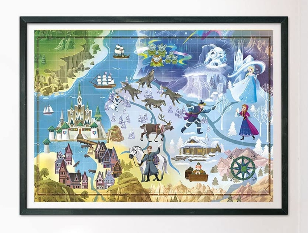 Puzzle Disney Clementoni 1000 pièces La Reine des neiges Story Maps