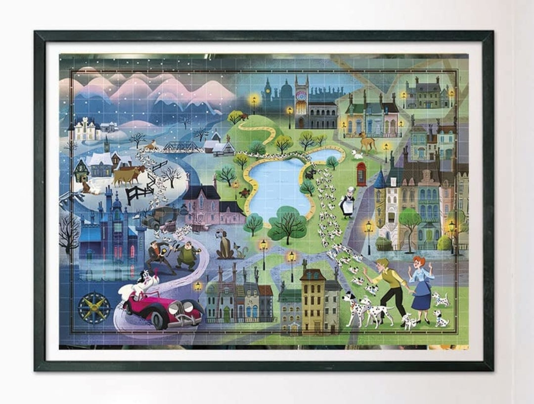 Puzzle Disney Clementoni 1000 pièces 101 Dalmatiens Story Maps