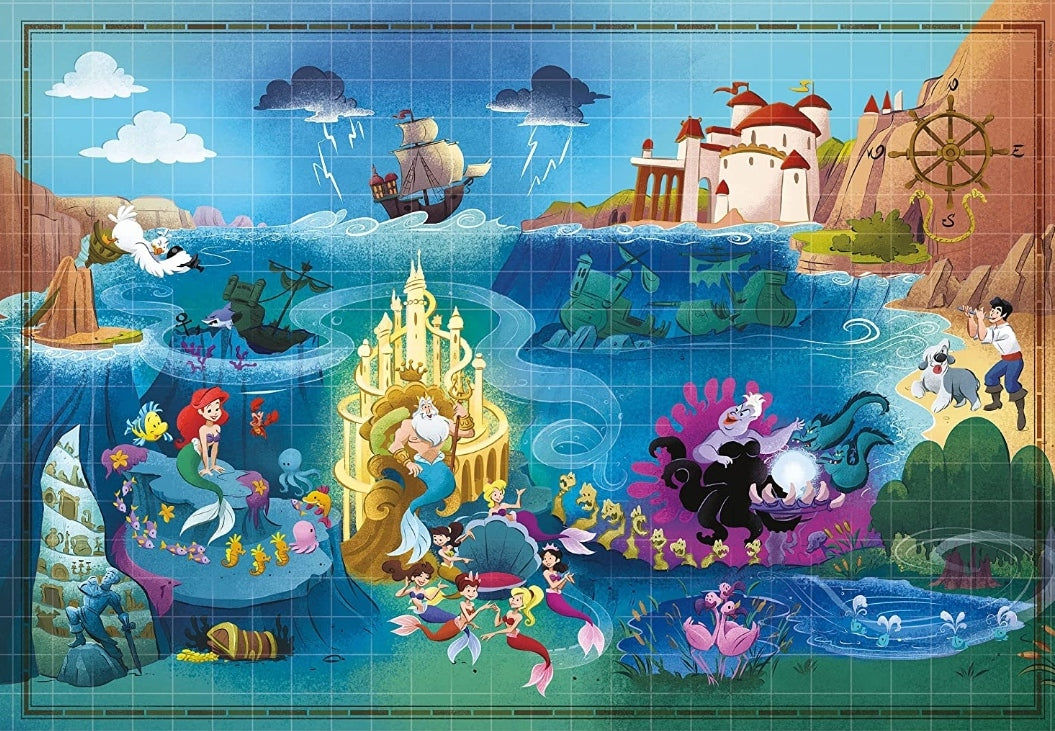 Puzzle Disney Clementoni 1000 pièces Story Maps Ariel