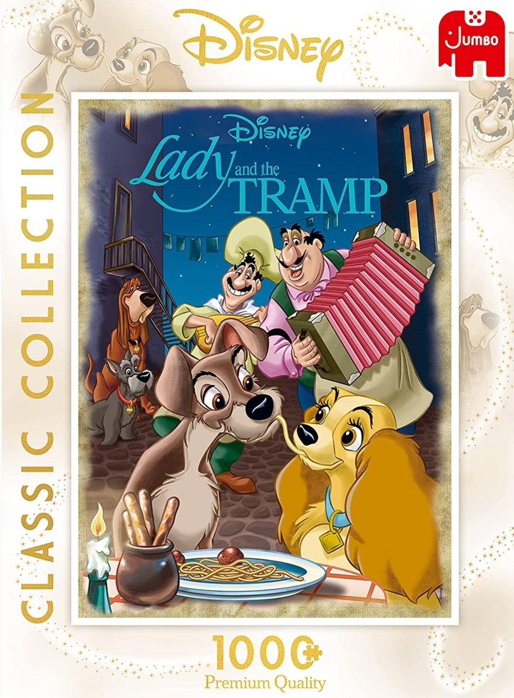 Puzzle Disney Jumbo 1000 pièces la Belle et le Clochard