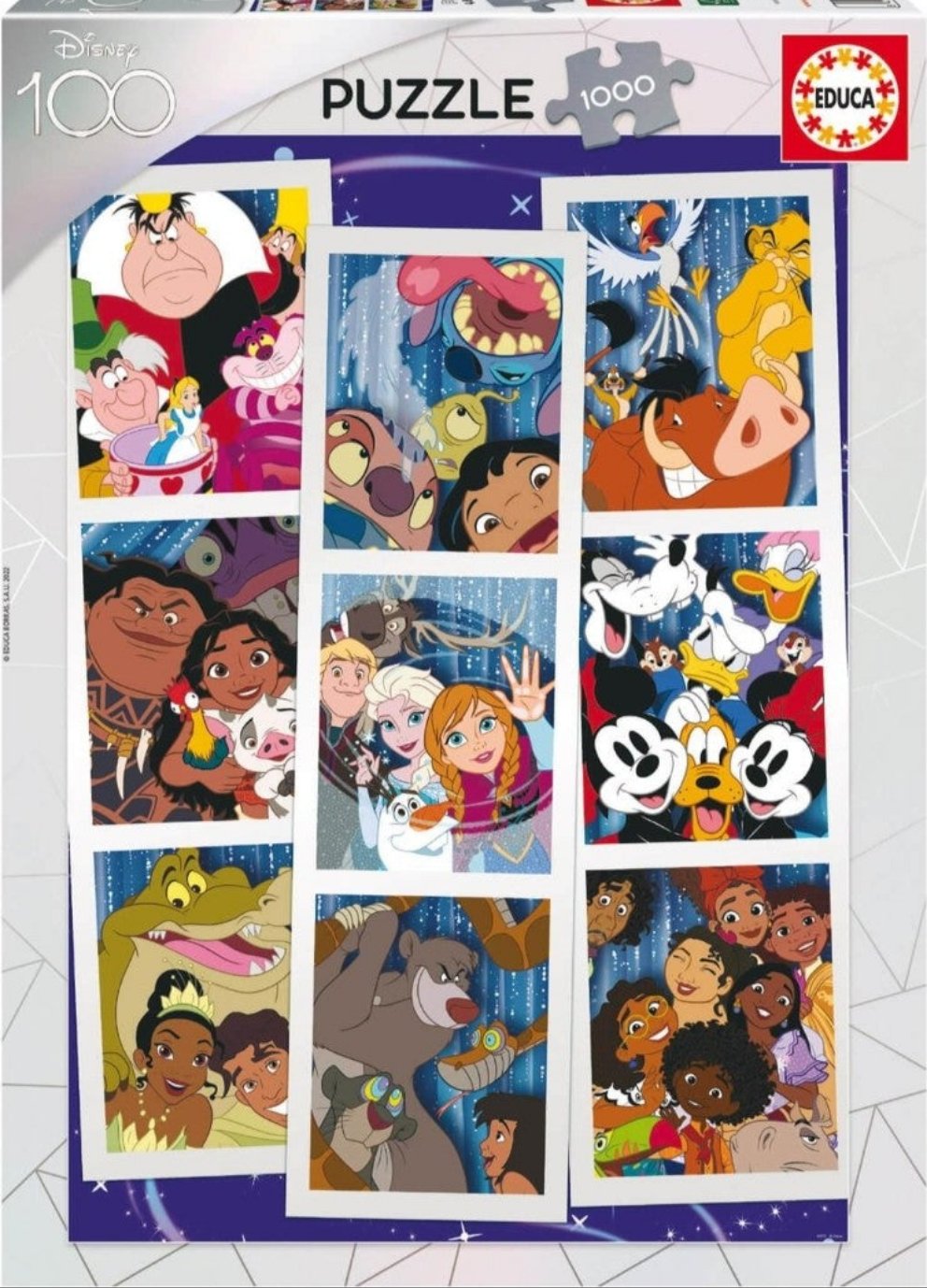Puzzle Disney Educa 1000 p. Collage 100 ans