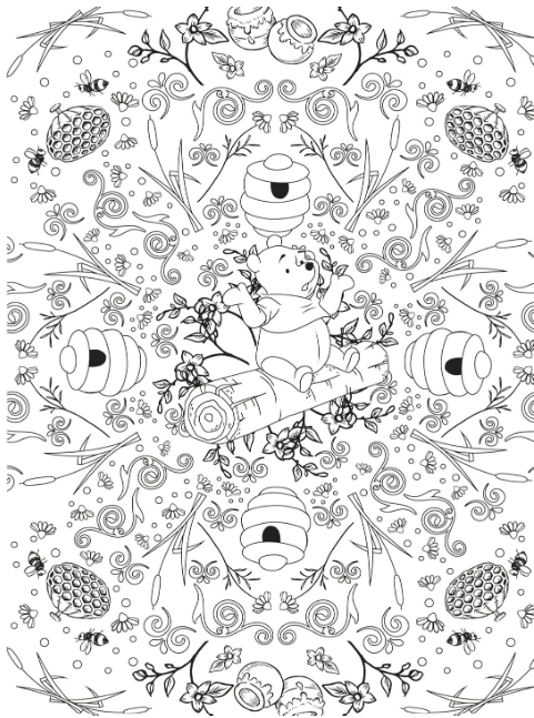 Livre Disney Hachette 100% Winnie Mandalas, coloriages mystères, scènes... Bertrand P