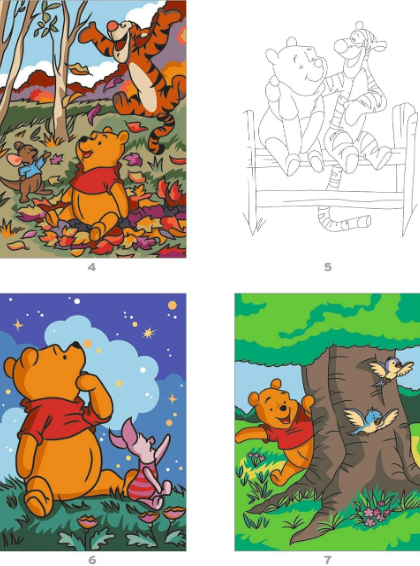 Livre Disney Hachette 100% Winnie Mandalas, coloriages mystères, scènes... Bertrand P