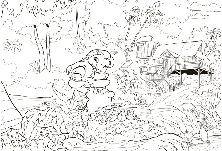 Livre Disney Hachette 200% Stitch mandalas, coloriages mystères, scènes...