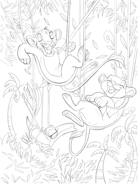 Livre Disney Hachette 100 % Simba mandalas, coloriages mystères, scènes...