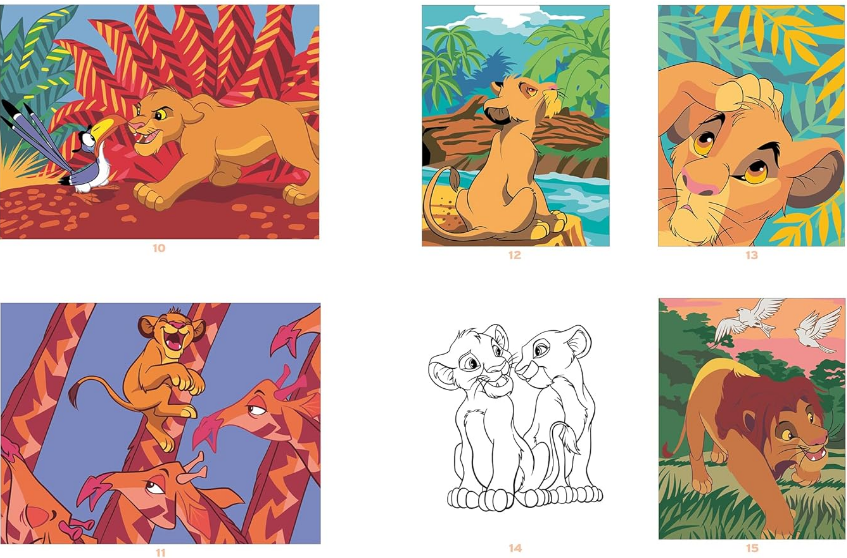 Livre Disney Hachette 100 % Simba mandalas, coloriages mystères, scènes...