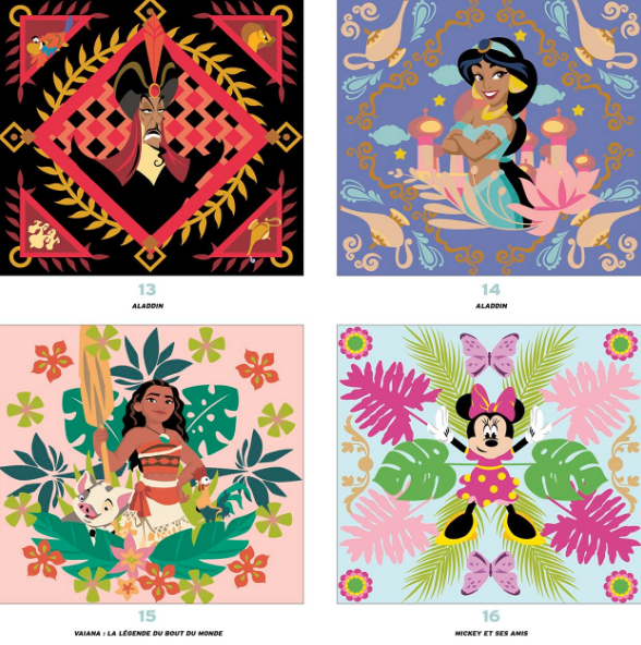 Livre Disney Hachette grand carré mystères mandalas