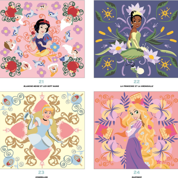 Livre Disney Hachette grand carré mystères mandalas