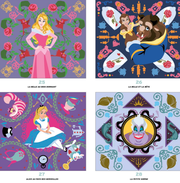 Livre Disney Hachette grand carré mystères mandalas