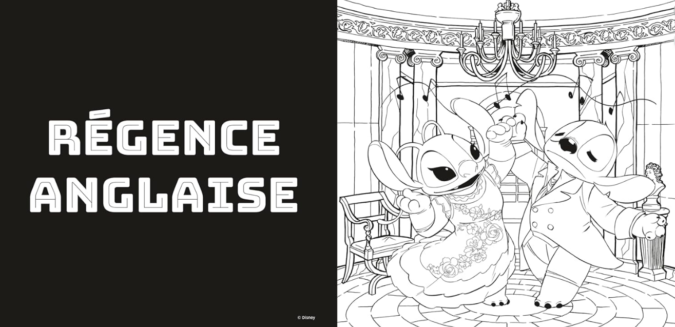 Livre Disney Hachette Stitch à travers les âges 45 coloriages