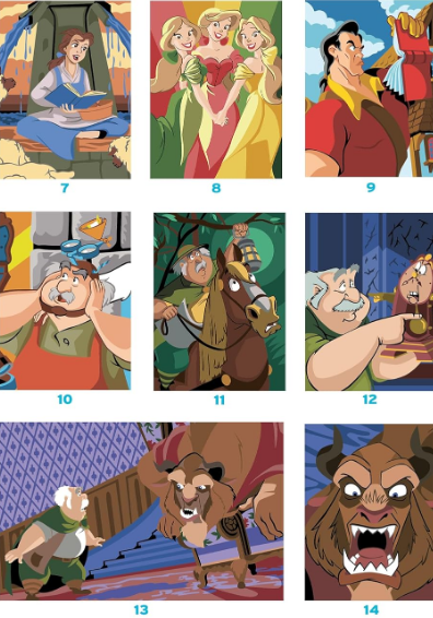 Livre Disney Hachette Coloriages Mystères - Spécial Film - La Belle et La Bête