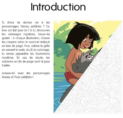 Livre Disney Hachette Coloriages Mystères Les Grands Classiques Spécial Débutants
