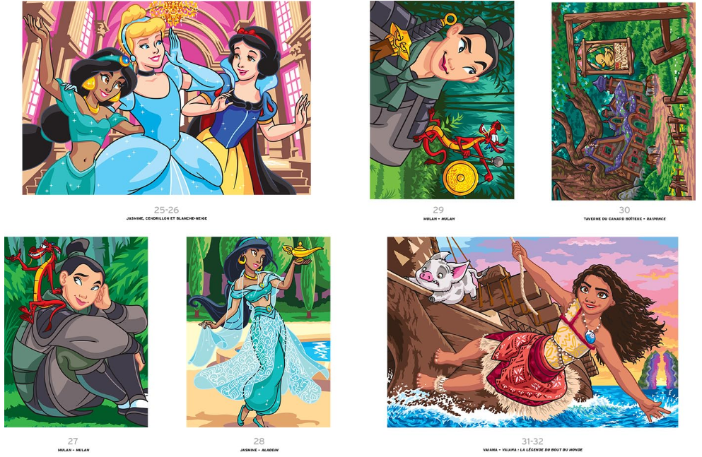 Livre Disney Hachette Coloriage Coloriages Mystères Princesses Tome 2