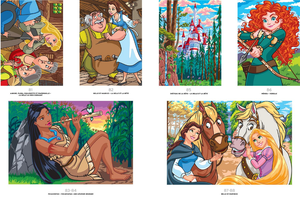 Livre Disney Hachette Coloriage Coloriages Mystères Princesses Tome 2