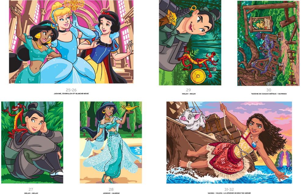 Livre Disney Hachette Coloriage Coloriages Mystères Princesses Tome 2