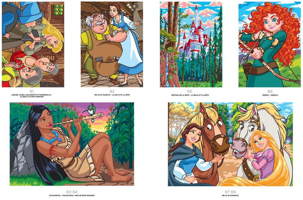 Livre Disney Hachette Coloriage Coloriages Mystères Princesses Tome 2