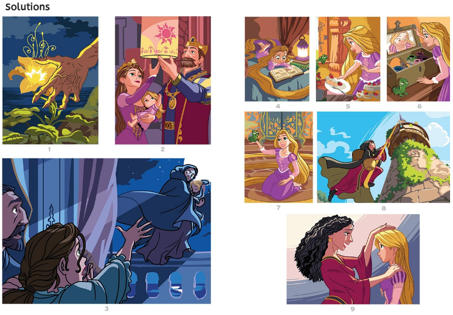 Livre Disney Hachette Coloriages Mystère - Spécial Film - Raiponce