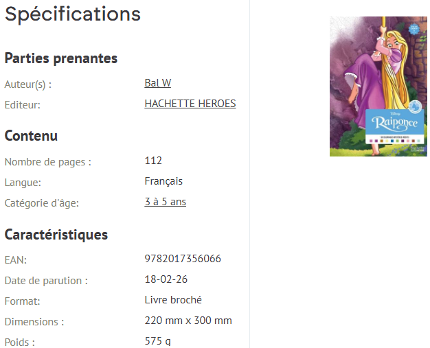 Livre Disney Hachette Coloriages Mystère - Spécial Film - Raiponce