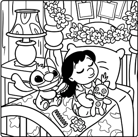 Livre Disney Hachette Colo Cozy Stitch & Friends