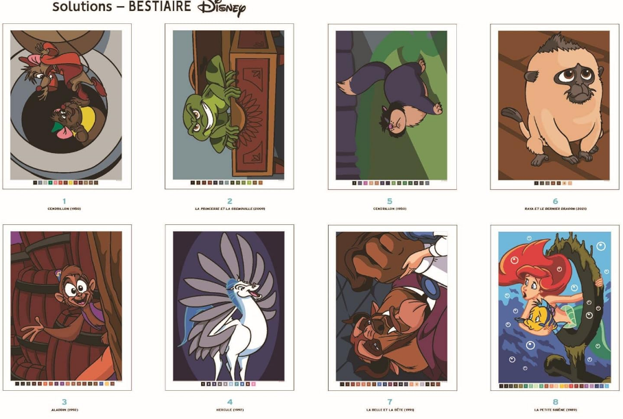 Livre Disney Hachette Coloriages Mystères Bestiaire