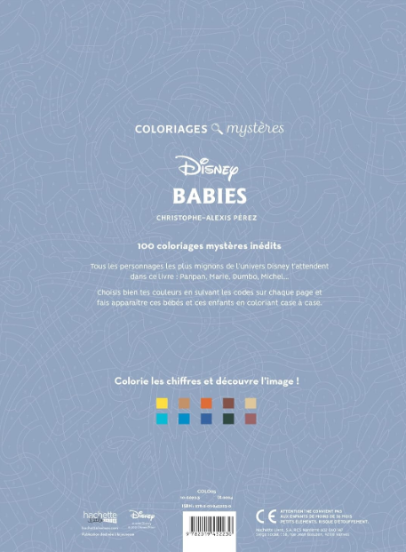 Livre Disney Hachette Coloriages Mystères Babies